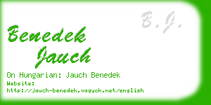 benedek jauch business card